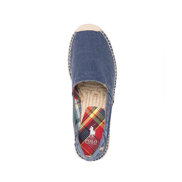 Brand New without tags.. super cute Ralph lauren blue jean shoes... runs big - Picture 2 of 10